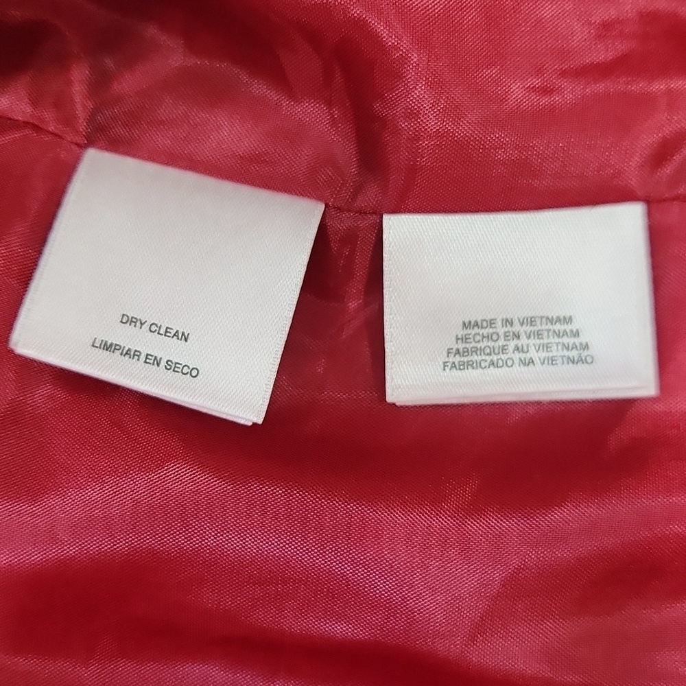 Kasper Red Open Front Shawl Collar Blazer Women Size 6 - Picture 7 of 9